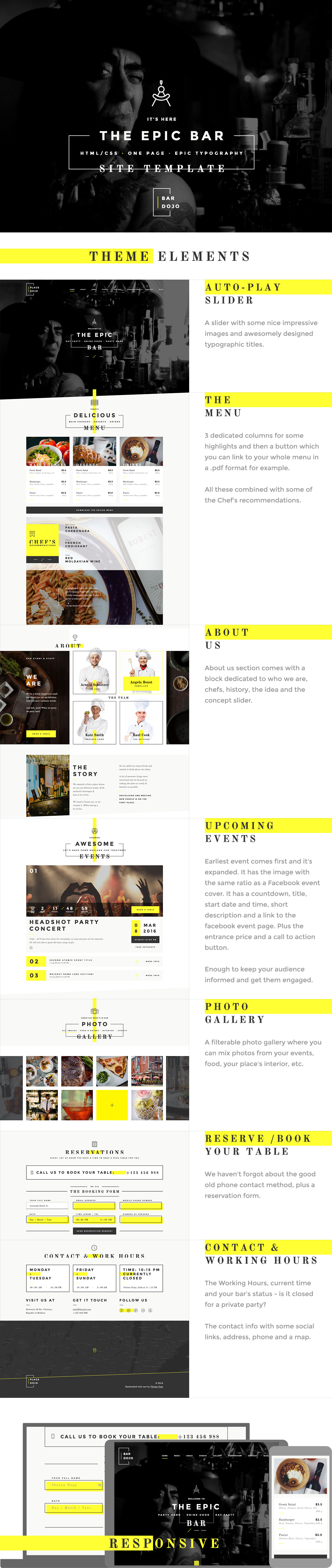 BarDojo - Epic Bar & Restaurant Website Template - 1