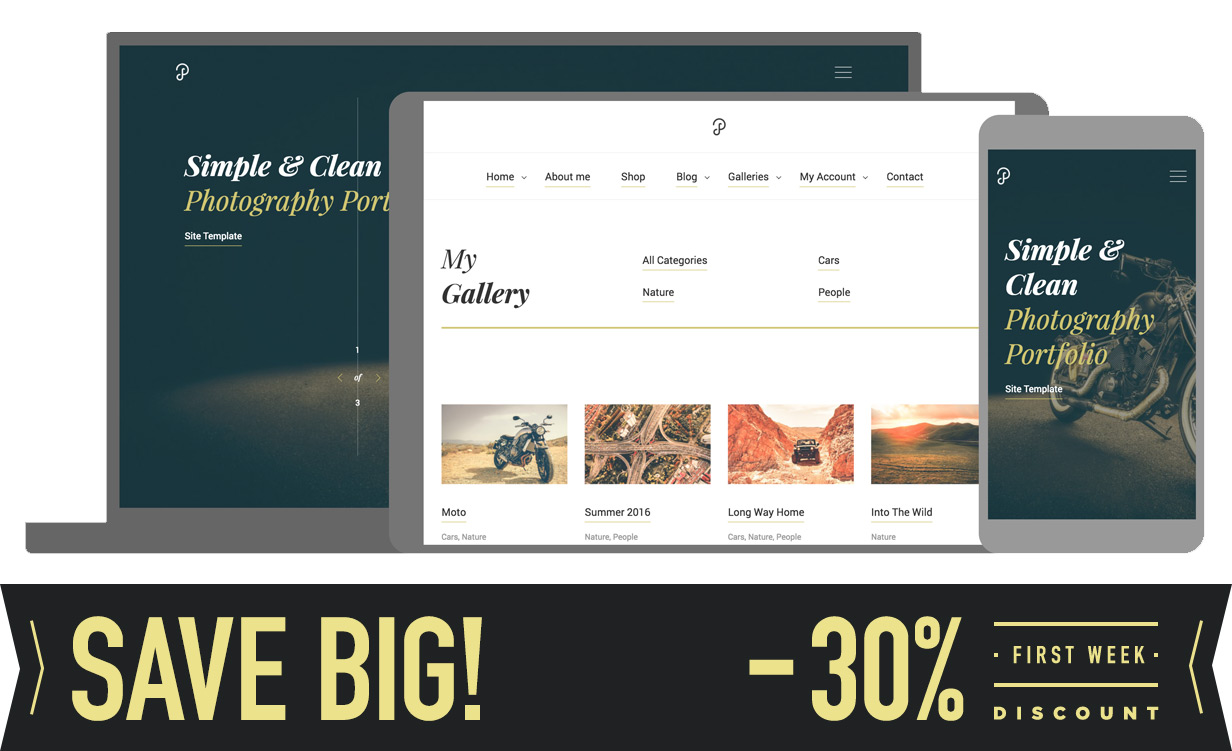 P Dojo - Photography and Portfolio Clean Minimalistic WordPress Theme - 1