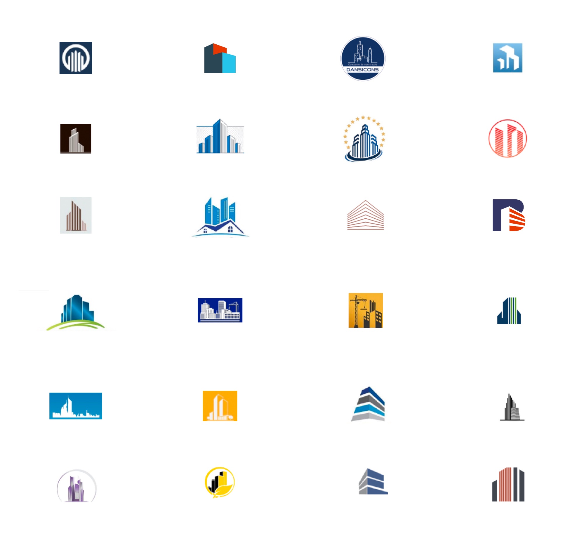 Comparație cu logourile companiilor de construcții