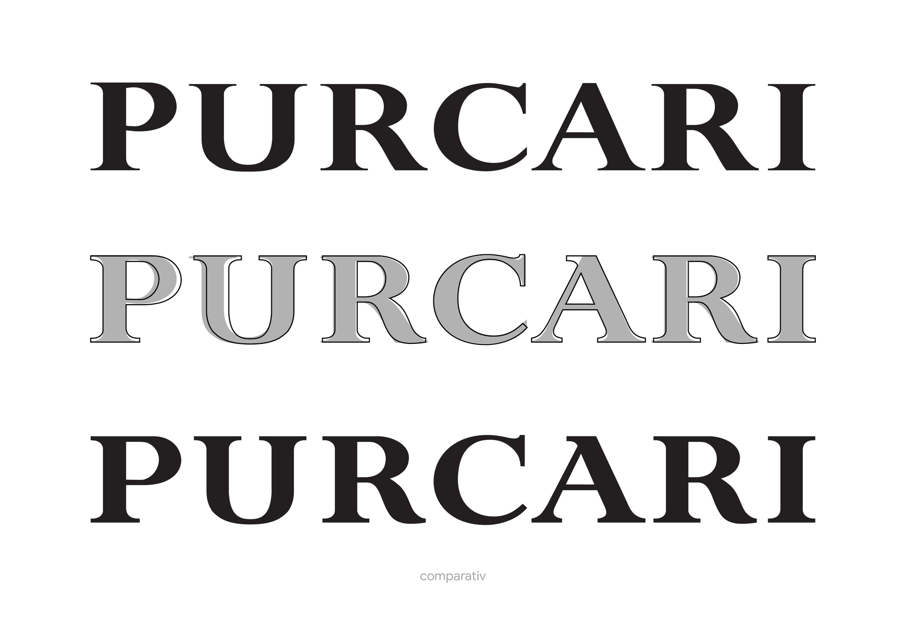 Comparativ - logotipul curent, suprapunerea și cel propus