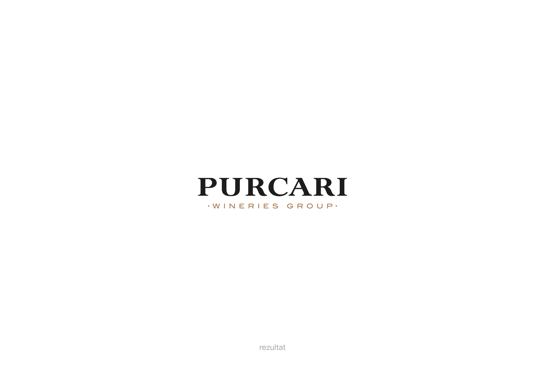 Logotipul PURCARI rafinat, cu lockup-ul Wineries Group - pe fundal deschis